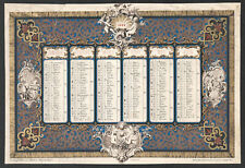 1844 calendar. chromolithograp d'occasion  Expédié en Belgium