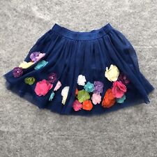 Est 1989 Place Girls Skirt 6x / 7 Blue Multicolor Flowers Skater Tutu Tulle for sale  Shipping to South Africa