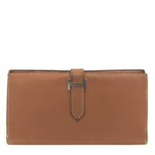 Carteira bifold longa de couro marrom HERMES Bearn Couchevel/5X0295 comprar usado  Enviando para Brazil