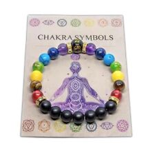 Pulseira de 7 chakras joias de cristal pedras de cura estresse ansiedade ajustável NOVO comprar usado  Enviando para Brazil