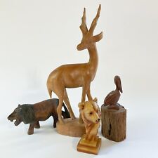 Carved wooden animals for sale  Star