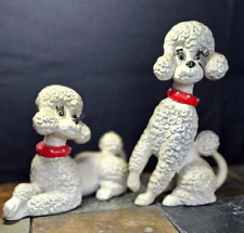 Poodles padrão 2 estatuetas com cílios raras! Vintage + comprar usado  Enviando para Brazil