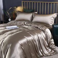 Conjuntos de roupa de cama de cetim de seda Mulberry capa de edredom ajustada/plana fronhas de lençol comprar usado  Enviando para Brazil