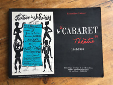 Cabaret théâtre 1945 d'occasion  Montreuil