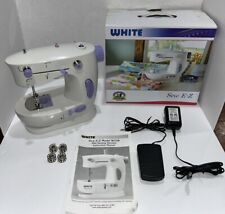 Mini máquina de coser White Sew E-Z modelo W338 blanca púrpura, usado segunda mano  Embacar hacia Argentina