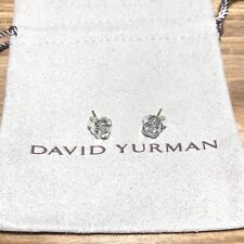 David Yurman Sterling Silver infinity Crossover Stud and Diamonds Earrings for sale  Shipping to South Africa