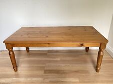 Lovely Vintage Rustic Country Farmhouse Pine Wood Long Low Classic Coffee Table for sale  Shipping to South Africa