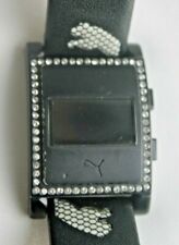 Relógio de pulso feminino Puma 910052 preto com cristal brilhante couro preto     comprar usado  Enviando para Brazil