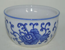 Vintage Miyabi Yokohama Studio Hand Painted Floral Blue Ceramic Bowl for sale  Shipping to South Africa