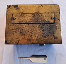 Antigua caja fuerte de metal, para papel moneda, principios del siglo XX, n.º 68473, usado segunda mano  Embacar hacia Argentina