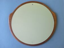 Espejo de pared de teca retro - redondo de madera vintage - 19,75" o 50 cm de diámetro - mediados de siglo, usado segunda mano  Embacar hacia Mexico