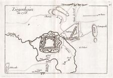 Grabado Ziegenhain Schwalmstadt Hesse plano placa de cobre Le Rouge 1760 segunda mano  Embacar hacia Argentina