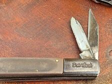 Rare Vintage BARLOW Double Blade Brown Handle Pocket Knife - See Description for sale  Shipping to South Africa