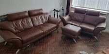 Dfs leather sofa for sale  RUISLIP