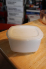 Prato pequeno de geladeira de vidro federal branco com tampa (3 3/4" x 5") comprar usado  Enviando para Brazil
