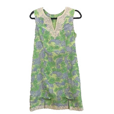 Used, Lilly Pulitzer Sheath Dress Y2K Lobster And Crab Print Blue, Green, White size 8 for sale  Shipping to South Africa