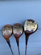 Left Handed Spalding Model 18 Driver 3 1/2 4 1/2 Woods K2709 Golf Club Persimmon for sale  Shipping to South Africa