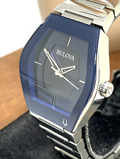Relógio feminino Bulova 96L293 Futuro quartzo mostrador azul prata aço inoxidável chip comprar usado  Enviando para Brazil