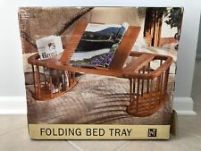 Wood Breakfast Bed Tray / Laptop Table with Side Spindled Magazine/Book Pockets for sale  Shipping to South Africa