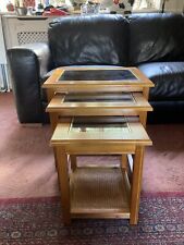 Nest wooden tables for sale  LONGFIELD