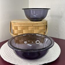 Vintage Pyrex Purple Amethyst 322 323 Mixing Bowls Original Oven Safe for sale  Shipping to South Africa