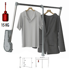 Pull Down Wardrobe Lift 15KG Heavy Duty With SOFT CLOSE Clothes Hanging Rail for sale  Shipping to South Africa