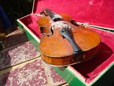 Antiguo violín antiguo vintage sin arco en estuche para restauración repuesto para reparación segunda mano  Embacar hacia Argentina