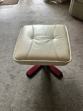 Cream leather footstool for sale  SAWBRIDGEWORTH