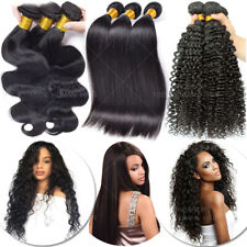 THICK 9A Brazilian Virgin Human Hair Extensions Weft Weave 3 Bundles 300G Curly for sale  Shipping to South Africa