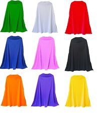 Colorful Satin-look 64" Halloween Costume Super Hero Cape Choice of 10 Colors for sale  Shipping to South Africa