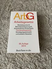 Arbg arbeitsgesetze auflage gebraucht kaufen  Seelze