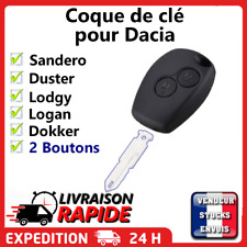 Coque clé plip pour Dacia  Sandero Duster Lodgy Logan Dokker 2 boutons d'occasion  Brioude