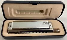 vintage PYLE 10 hole CHROMATIC HARMONICA w/Hard Case 4pix for sale  Shipping to South Africa