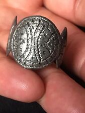 Used, ANCIENT ROMAN SILVERED SIGNET MILITARY RING WITH INSCRIPTIONS for sale  Shipping to Canada