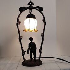 Lâmpada de ferro preta rústica estilo Tiffany globo, caçador de coelhos (funcionamento testado) comprar usado  Enviando para Brazil