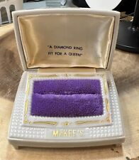 Caixa de anel duplo celulóide vintage tamanho queen caixa de anel McKee's, usado comprar usado  Enviando para Brazil