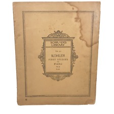 Antique 1895 Louis Kohler First Studies For Piano Op 50 Sheet Music for sale  Shipping to South Africa