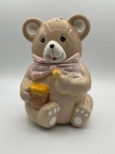 Urso de mel vintage com arco de bolinhas frasco de biscoito sem lascas ou rachaduras comprar usado  Enviando para Brazil