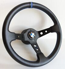 Volante compatível com BMW Deep Dish couro corrida azul E38 E39 E46 Z3 99-04 comprar usado  Enviando para Brazil