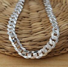 925 Sterling Silver 7mm Curb Chain Italian Bracelet Solid Heavy UK Hallmarked for sale  Shipping to South Africa