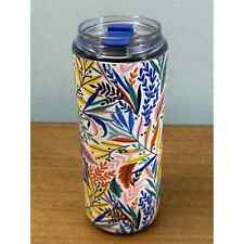 TAL Stainless Steel Tall Boy Water Bottle To Go Cup 18 fl oz, Blue Leaf NWOT, used for sale  Shipping to South Africa