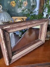 Rectangular Mirror with Weathered Wooden Frame Can be Hung Vertical or Horizonta, used for sale  Shipping to South Africa