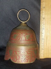 Bells of Sarna India Brass Bell With Red Coloring 4 1/2" for sale  Palmyra