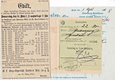 Austria 1910 ricevuta usato  Remanzacco