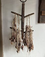 Antiga pátina de madeira 4 braços pendurada erva vela secador rack de secagem comprar usado  Enviando para Brazil