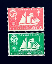 Lote de Selos ST PIERRE e MIQUELON - 1942 Barco de Pesca Série Londres Estado Perfeito H r16, usado comprar usado  Enviando para Brazil