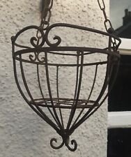 Used, Vintage Metal Garden Hanging Flower Basket Plant Pot Holder for sale  Shipping to South Africa