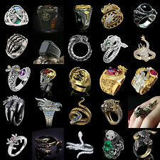 Fashion Viking Dragon Rings Men Hip Hop Punk Jewelry Ring Gift Size 6-13, käytetty myynnissä  Leverans till Finland