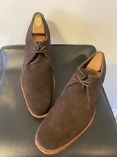 Men’s GRENSON G SERIES Brown Suede Casual Derby Dress Shoes Plain Toe Size 10 for sale  Shipping to South Africa
