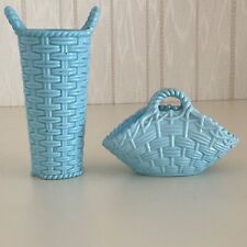 2 Sowerby, Victorian milk glass baskets blue for sale  Shipping to South Africa